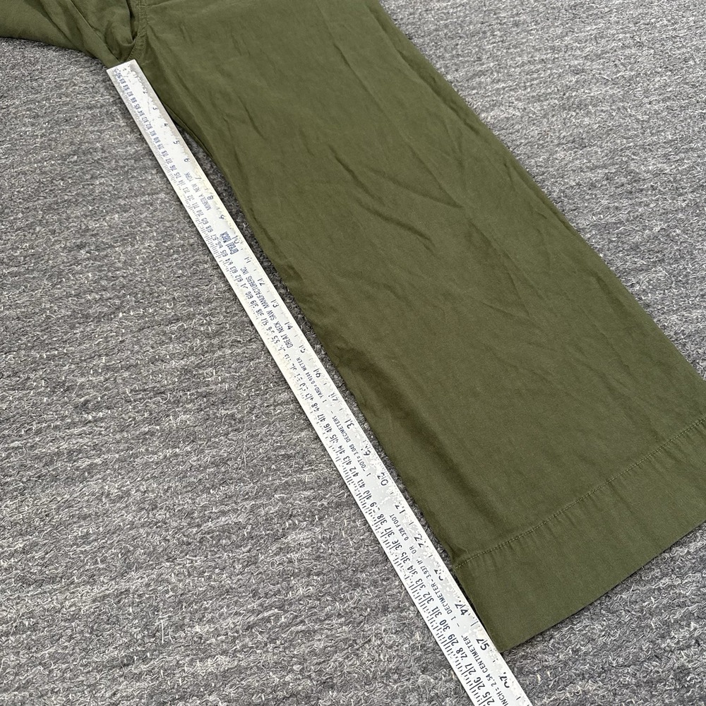 Anthropologie Maeve The Colette Pants Women 28 Green Linen Wide Leg Crop Beach - Picture 6 of 11